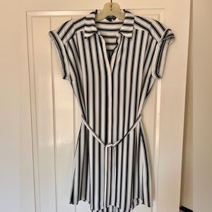 Dress shirt black and white striped